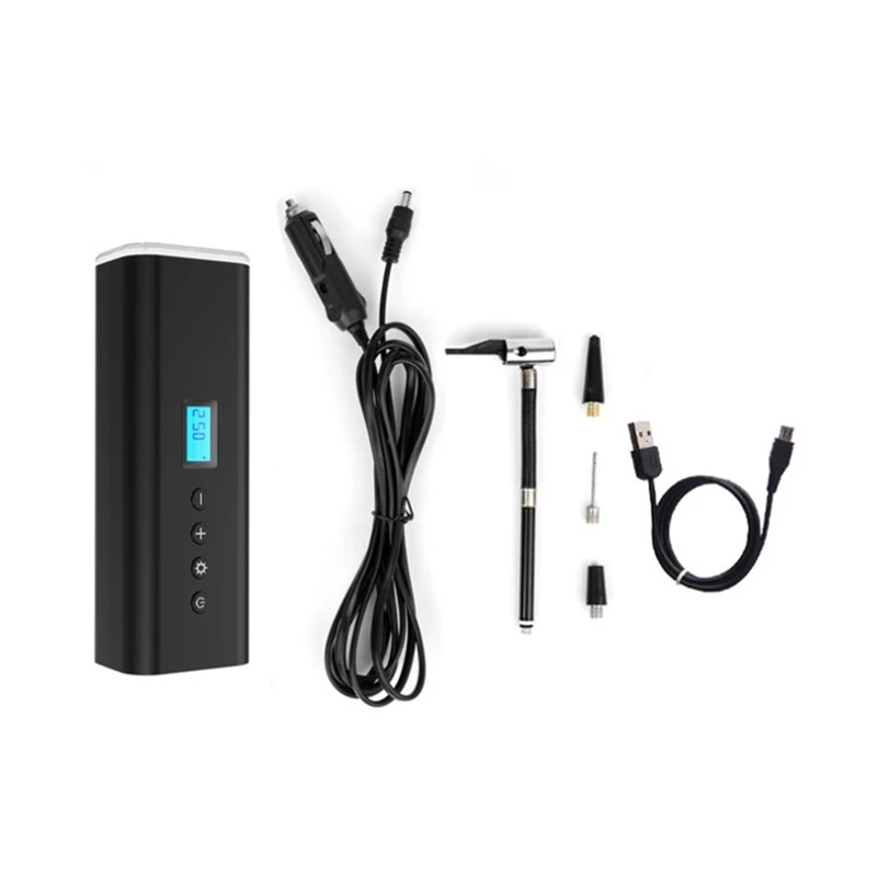 Air Compressor Portable Tire Inflator, Electric Air Pump With Pressure Gauge,Rechargeable For Bike Motorcycle Tires Ball 
Air Compressor Portable Tire Inflator, Electric Air Pump With Pressure Gauge,Rechargeable For Bike Motorcycle Tires Ball