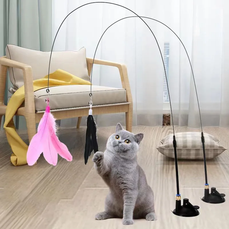 1pc Cat Toys Feather With Bell Stick Pet Supplies Teaser Toy Self-hi Suction Cup Teaser Wand Chase Exercise Funny Simulation
1pc Cat Toys Feather With Bell Stick Pet Supplies Teaser Toy Self-hi Suction Cup Teaser Wand Chase Exercise Funny Simulation