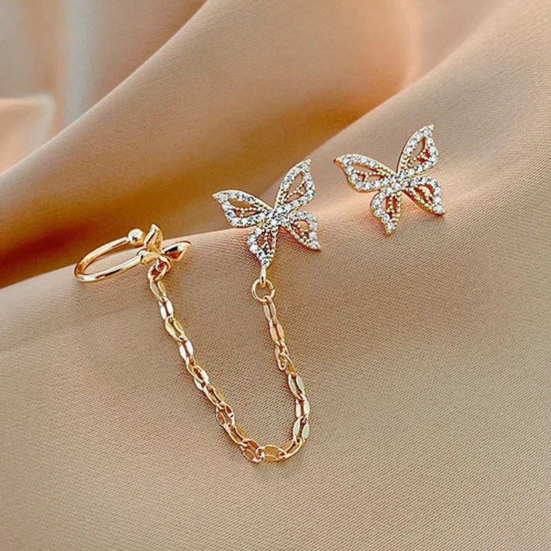 New Fashion Trend Unique Design Asymmetric Elegant Delicate Full Diamond Butterfly Ear Clips Female Jewelry Party Gift Wholesale
New Fashion Trend Unique Design Asymmetric Elegant Delicate Full Diamond Butterfly Ear Clips Female Jewelry Party Gift Wholesale