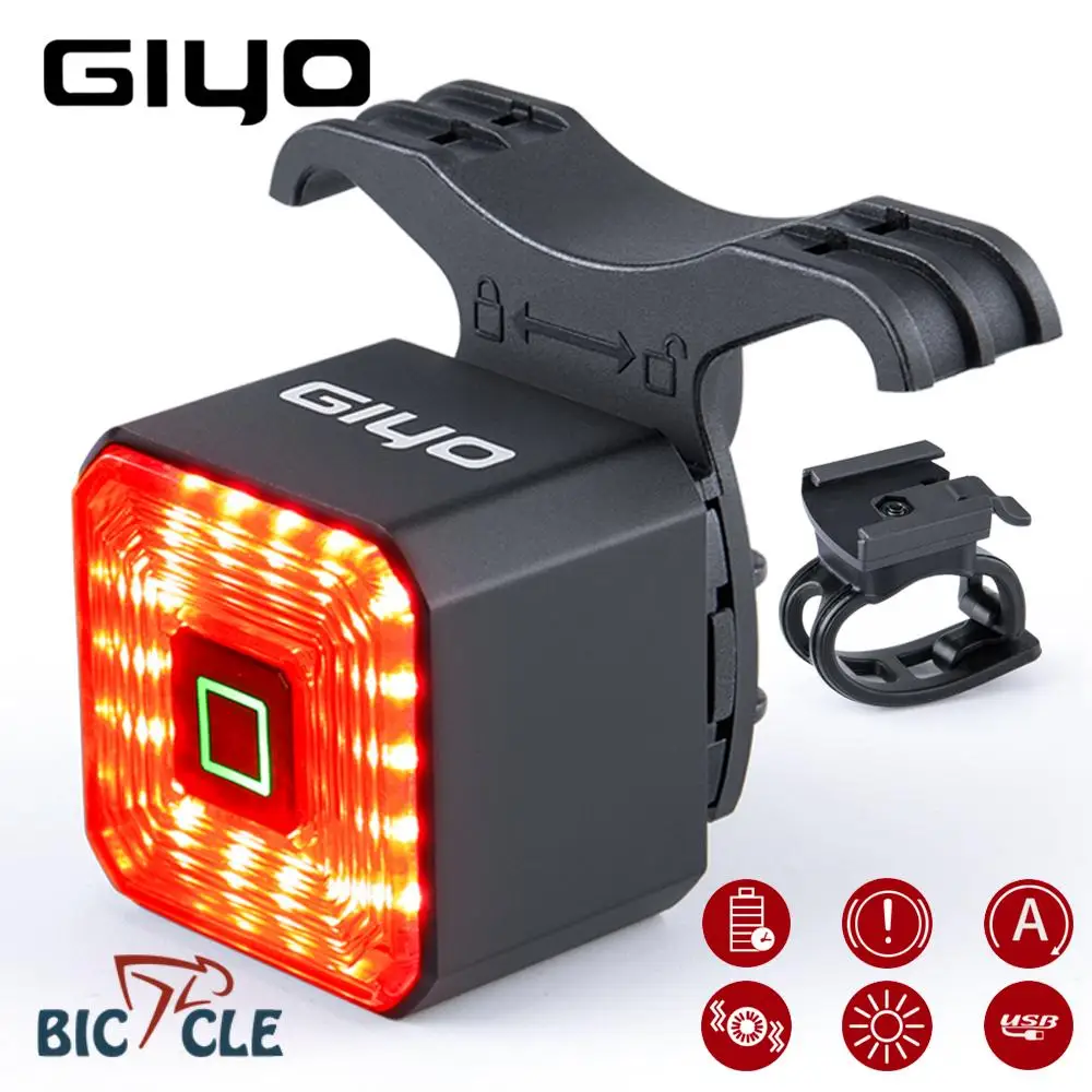 Giyo Smart Bicycle Rear Light Auto On/Off Stop Signal Brake Road Bike LED Taillight USB Charge MTB Cycling Safety Flash Lamp
Giyo Smart Bicycle Rear Light Auto On/Off Stop Signal Brake Road Bike LED Taillight USB Charge MTB Cycling Safety Flash Lamp