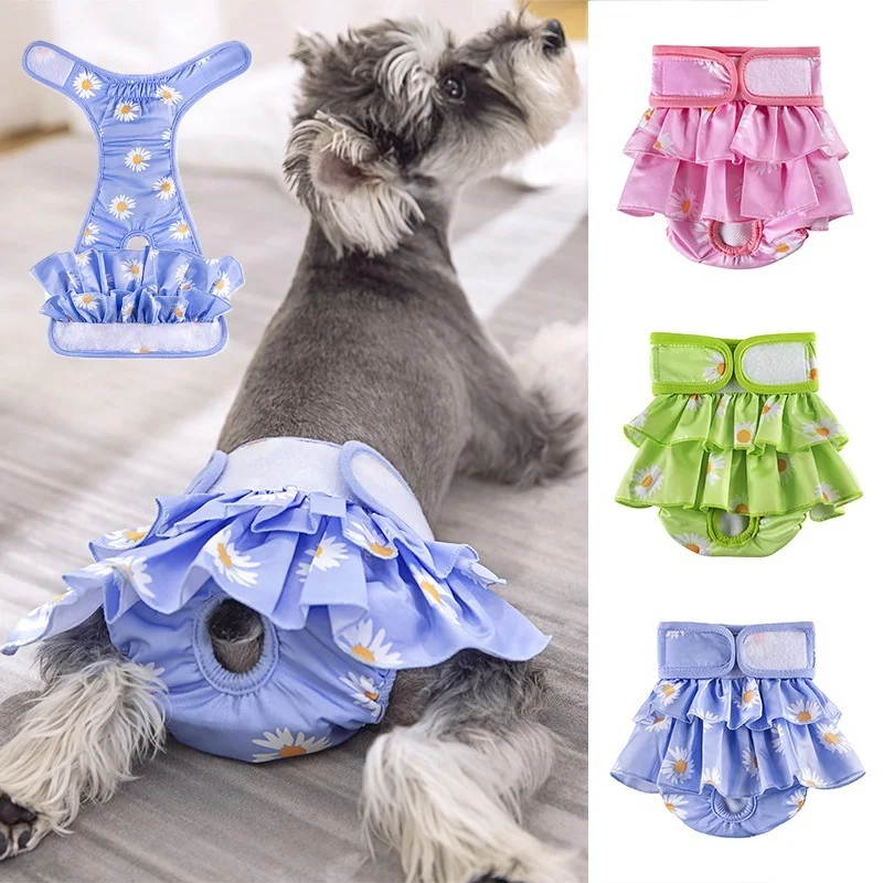 

Pet Physiological Pants Dog Panties Diapers For Small Middle Dogs Chihuahua Teddy Breathable Shorts Underwear Soft Pet Supplies