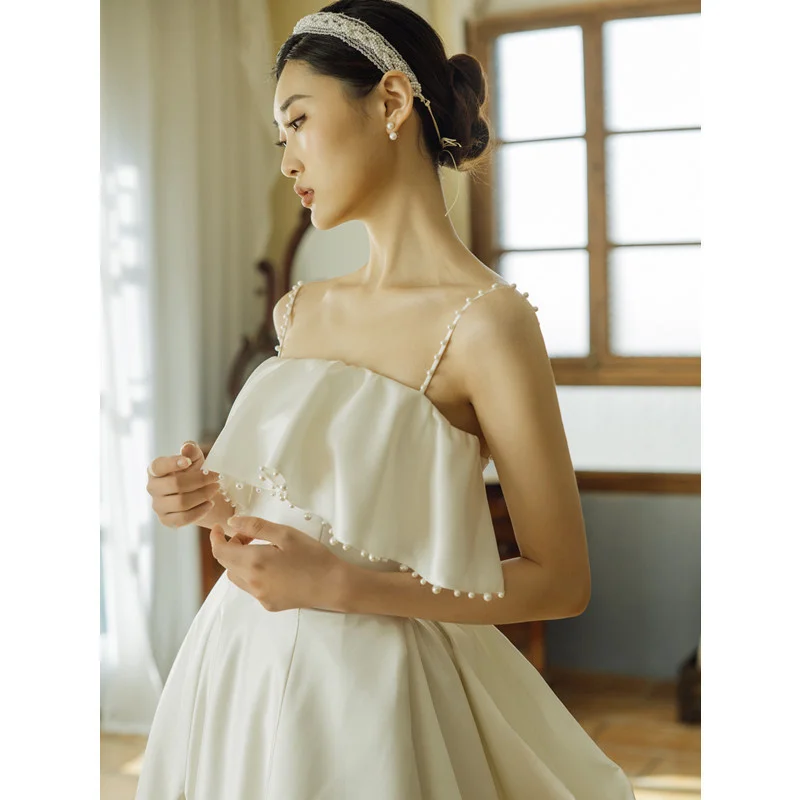 Formal Occasion Dresses Bride Dresses French Photography Wedding Dress Spring Bride Satin Simple Hepburn Dress
Formal Occasion Dresses Bride Dresses French Photography Wedding Dress Spring Bride Satin Simple Hepburn Dress