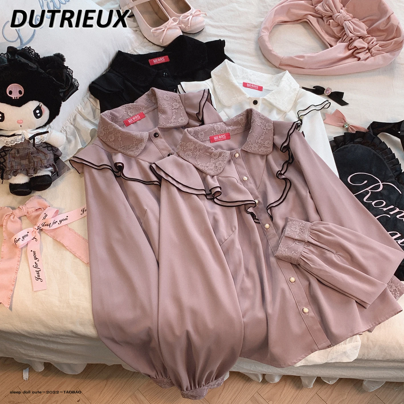Japanese Mine Style Spring and Autumn New Long Sleeve Shirt for Women Lolita Pure Color All-Matching Single-Breasted Top Camisas
Japanese Mine Style Spring and Autumn New Long Sleeve Shirt for Women Lolita Pure Color All-Matching Single-Breasted Top Camisas
