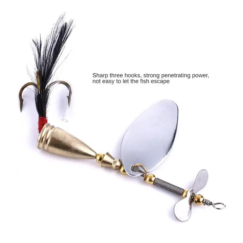Fake Bait 9cm12g Tail With Feathers Rotating Reflective Sequins Strong Penetrating Power Not Easy To Run Fish Bionic Bait Bait
Fake Bait 9cm12g Tail With Feathers Rotating Reflective Sequins Strong Penetrating Power Not Easy To Run Fish Bionic Bait Bait