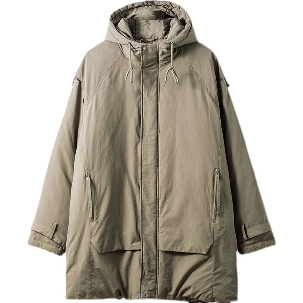 Men's Winter Jacket Oversized Hooded Mid-length Khaki Thick Quilted Warm Coat Vintage Outdoor Clothes
Men's Winter Jacket Oversized Hooded Mid-length Khaki Thick Quilted Warm Coat Vintage Outdoor Clothes
