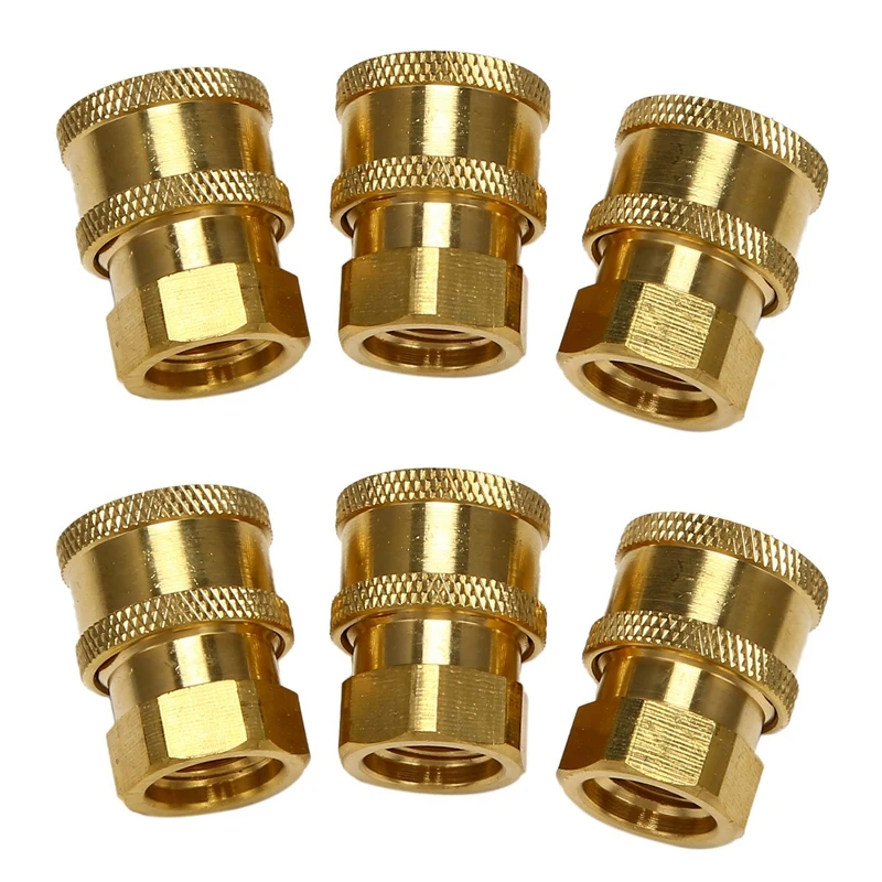 6 Pack Pressure Washer Coupler, Quick Connect Fittings 1/4 Inch Quick Coupler Female NPT Socket
6 Pack Pressure Washer Coupler, Quick Connect Fittings 1/4 Inch Quick Coupler Female NPT Socket