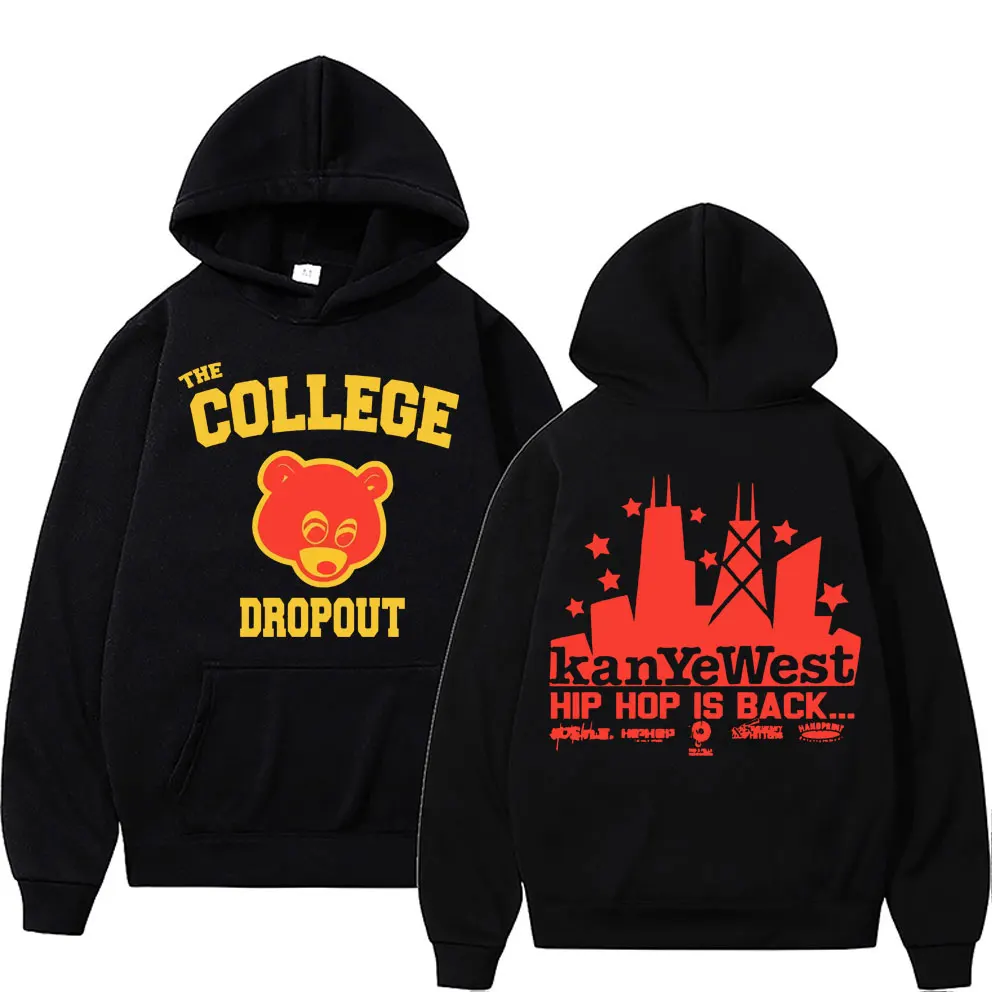 Rapper Kanye West College Dropout Hoodie Music Album Print Sweatshirt Men Women Fashion Hip Hop Oversized Street Hipster Hoodies
Rapper Kanye West College Dropout Hoodie Music Album Print Sweatshirt Men Women Fashion Hip Hop Oversized Street Hipster Hoodies