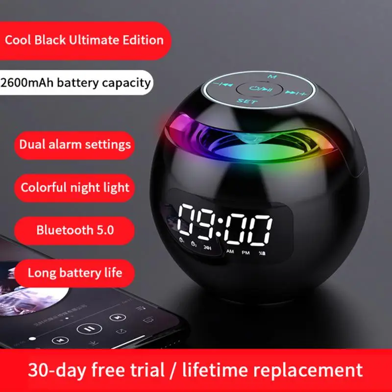 Subwoofer Bluetooth-compatible Speaker 2500mah Alarm Clock High Sound Quality Loudspeaker Long Standby Wireless Speaker
Subwoofer Bluetooth-compatible Speaker 2500mah Alarm Clock High Sound Quality Loudspeaker Long Standby Wireless Speaker