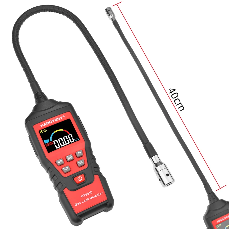 Портативный тестер утечки горючих газов Habotest 0-9999ppm HT601A с гибким зондом 40 см для C0 CH4 C2H2
Портативный тестер утечки горючих газов Habotest 0-9999ppm HT601A с гибким зондом 40 см для C0 CH4 C2H2