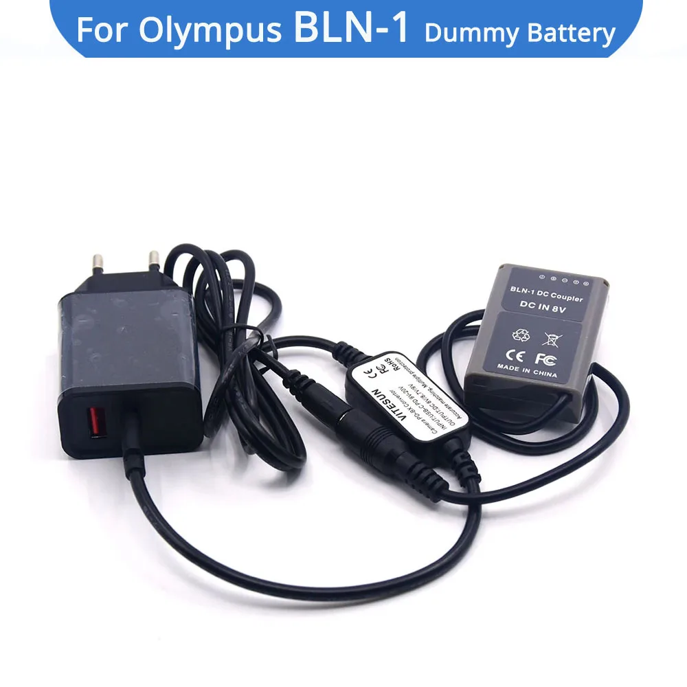 USB-C DC Cable PD Charger BLN-1 Coupler PS-BLN1 Dummy Battery For Olympus E-M5 OM-D E-M1 E-P5 Camera
USB-C DC Cable PD Charger BLN-1 Coupler PS-BLN1 Dummy Battery For Olympus E-M5 OM-D E-M1 E-P5 Camera