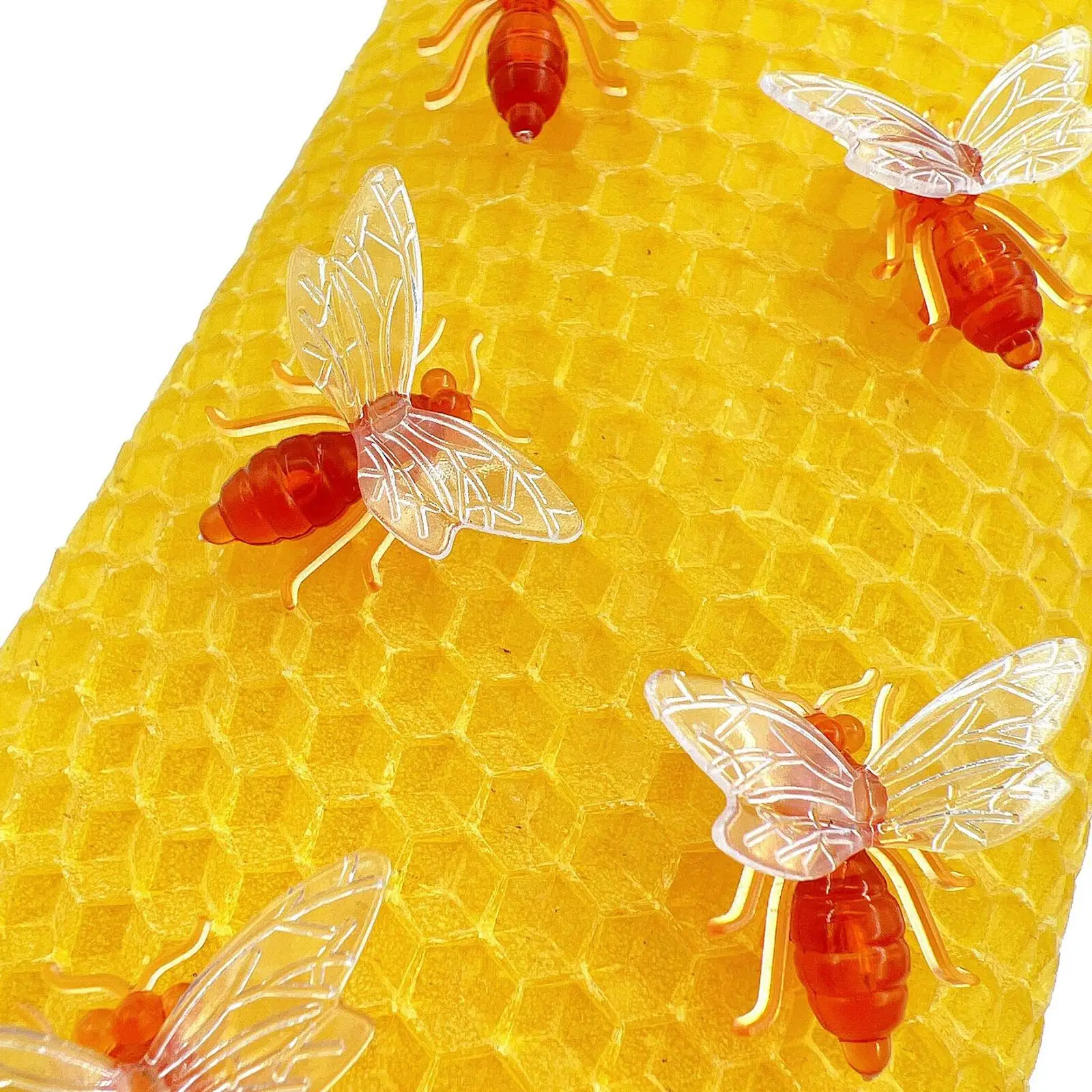 

50x Tiny Plastic Bees Ornaments Miniature Bee Ornament for Photo Frames
