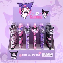6Psc Sanrio Kuromi Hello Kitty Cinnamoroll 0.5mm Gel Pens Girls Stationery Pen Kawaii Student Supplies Kids Toy Gifts