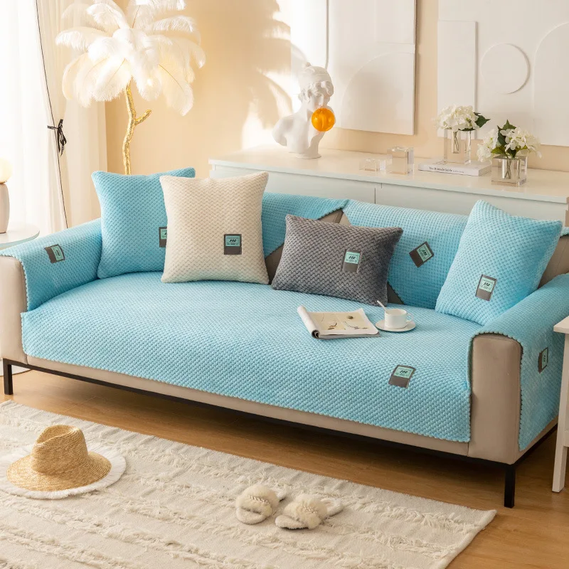 Winter Plush Sofa Cover Nordic Simple Anti-slip Cushion Super Soft Solid color Sofa Towel for Living room decor Couch slipcover
Winter Plush Sofa Cover Nordic Simple Anti-slip Cushion Super Soft Solid color Sofa Towel for Living room decor Couch slipcover