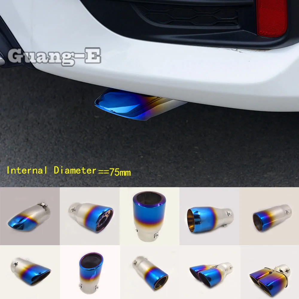 Internal Diameter=75mm/Blue/Universal Model-Car Muffler Exterior Back End Pipe Dedicate Exhaust Tip Tail Outlet Vent
Internal Diameter=75mm/Blue/Universal Model-Car Muffler Exterior Back End Pipe Dedicate Exhaust Tip Tail Outlet Vent