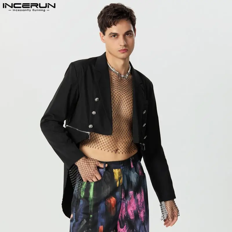 Мужской двубортный Блейзер на молнии, с отложным воротником и длинным рукавом
Мужской двубортный Блейзер на молнии, с отложным воротником и длинным рукавом