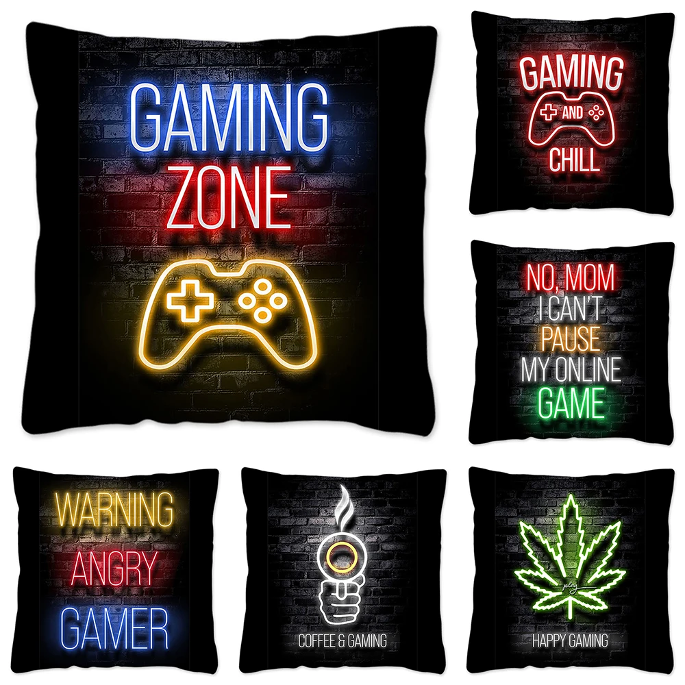 Video Game Party Cushion Cover Happy Birthday Party Decoration Pillow Case Colorful Cartoon Keyboard Home Pillow Cover 45x45cm
Video Game Party Cushion Cover Happy Birthday Party Decoration Pillow Case Colorful Cartoon Keyboard Home Pillow Cover 45x45cm
