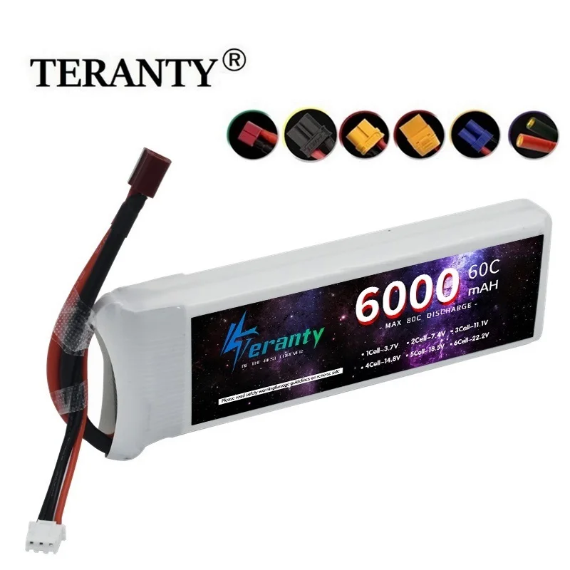 

7.4V 6000mah Lipo Battery 2S 60C For RC Car Drones Quadcopter FPV Spare Parts With XT60/XT90 Deans T Tamiya Batteries