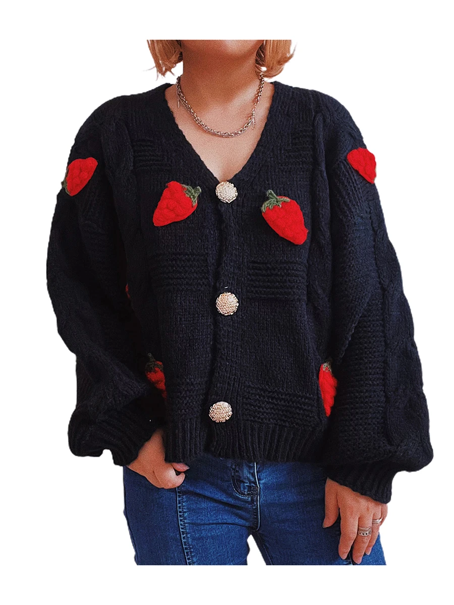 Women Knitted Cardigan Sweater Outwear Floral Print Long Sleeve Button Down Blouse Tops Fall Winter Coat
Women Knitted Cardigan Sweater Outwear Floral Print Long Sleeve Button Down Blouse Tops Fall Winter Coat
