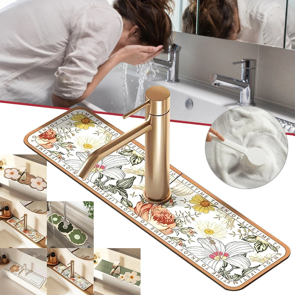 Classic Bathr Sink Faucet Drain Pad Table Mat Diatom Mud Absorbent Pad Non-slip Anti-mildew Mat For Kitchen Countertop Protector
Classic Bathr Sink Faucet Drain Pad Table Mat Diatom Mud Absorbent Pad Non-slip Anti-mildew Mat For Kitchen Countertop Protector