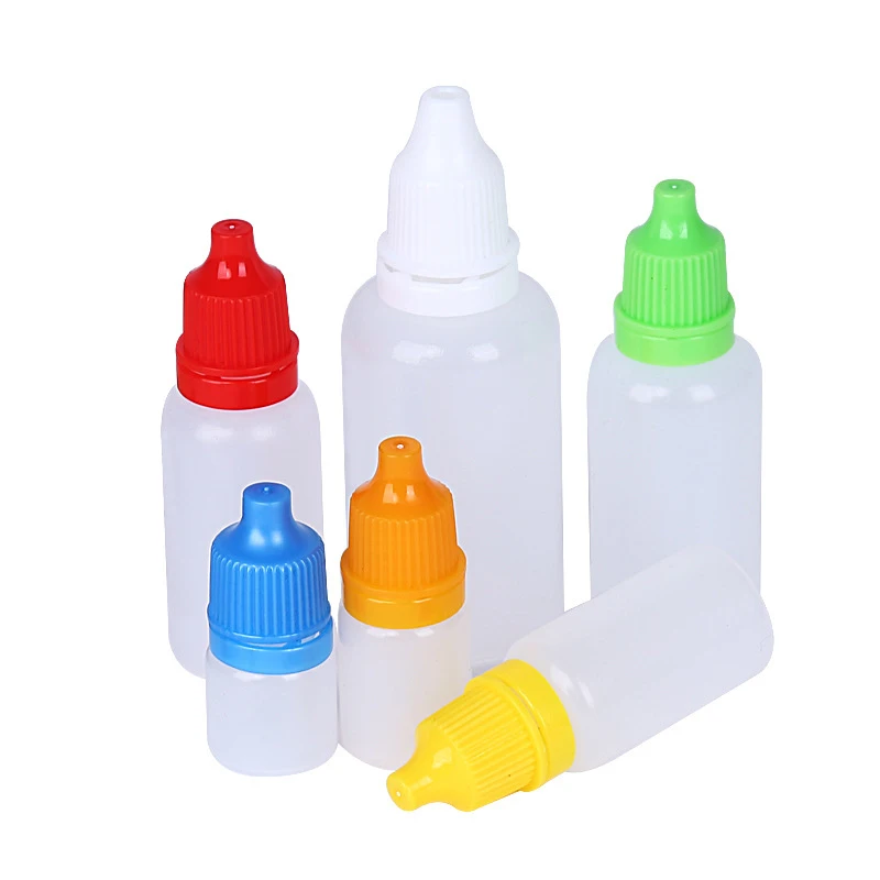 

30pcs Eye Drop Bottles Plastic Squeezable Eyedrops Vial Empty Refillable Dropper Bottle 3ml 5ml 10ml 15ml 20ml 30ml 50ml 100ml