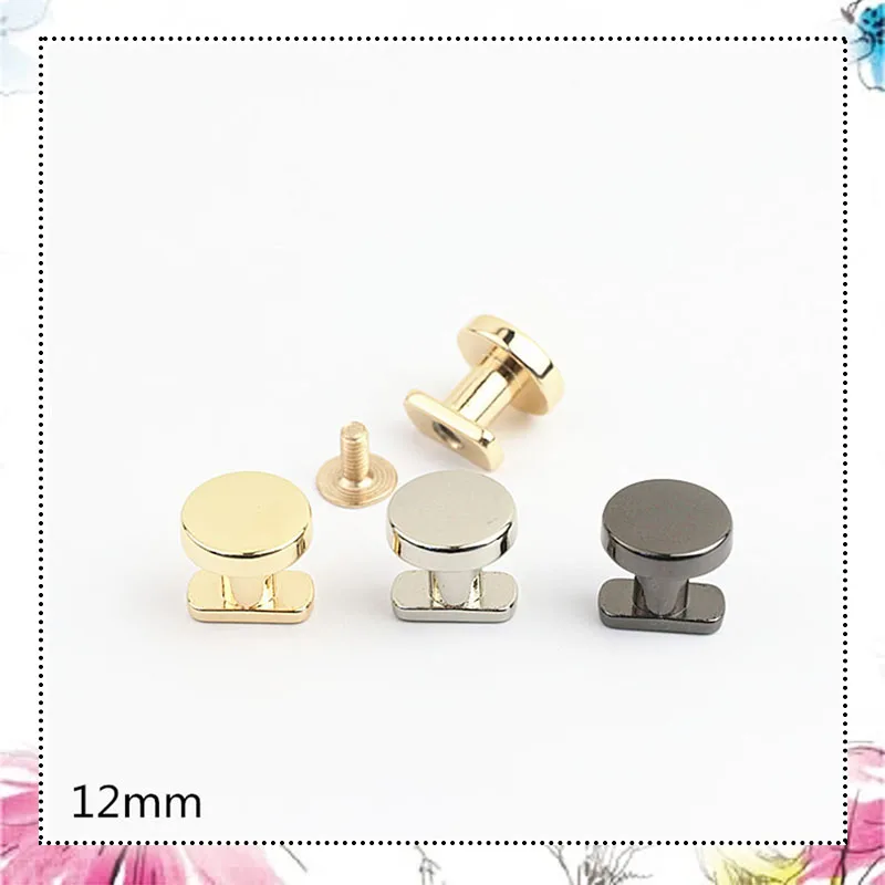 50pcs 12mm Flat Head Screws Nail Rivet Buckle Bags Strap Decor Foot Screw Nails Clasp DIY Hardware Accessories
50pcs 12mm Flat Head Screws Nail Rivet Buckle Bags Strap Decor Foot Screw Nails Clasp DIY Hardware Accessories