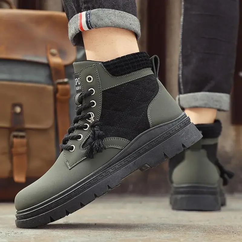 

Autumn Martin Boots Men's Shoes Low-Top 2023 New Combat Men's British Style Retro Workwear Leather Boots Short Boots Fashion Sho