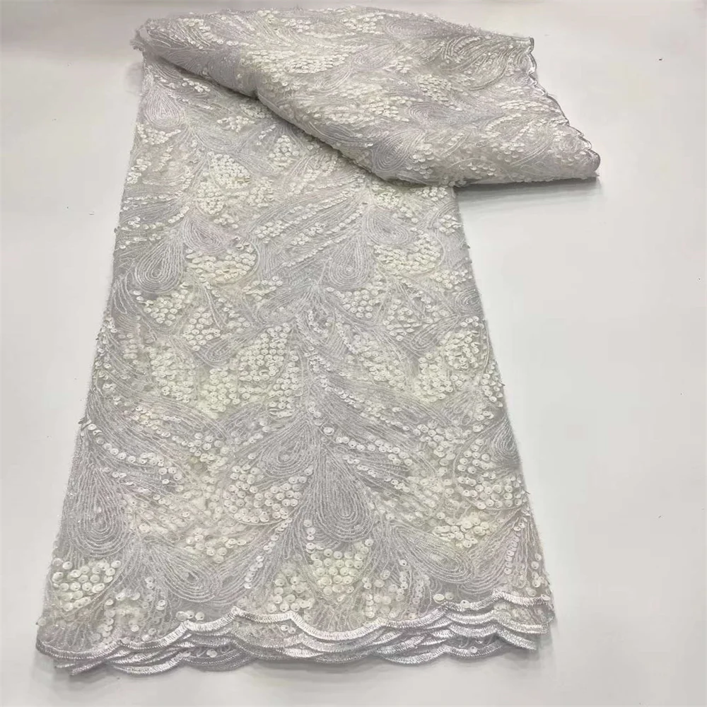 White Nigerian Lace Fabrics 2022 High Quality Lace Material African Rope Lace Fabric For Wedding French Tulle Lace With Sequins
White Nigerian Lace Fabrics 2022 High Quality Lace Material African Rope Lace Fabric For Wedding French Tulle Lace With Sequins