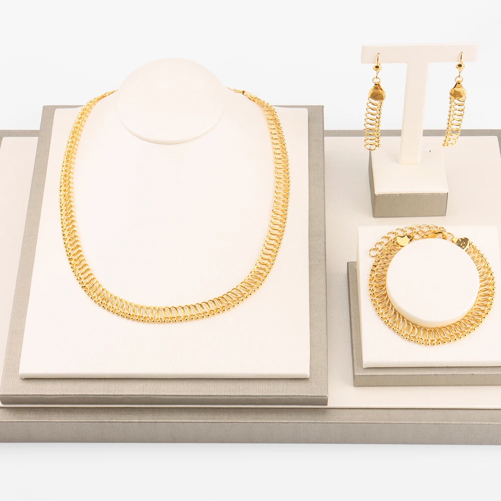 African Dubai Jewelry Sets for Women Brass Long Tassel Earrings Pendant Necklace Fashion Bracelet Bride Wedding Party Gift
African Dubai Jewelry Sets for Women Brass Long Tassel Earrings Pendant Necklace Fashion Bracelet Bride Wedding Party Gift
