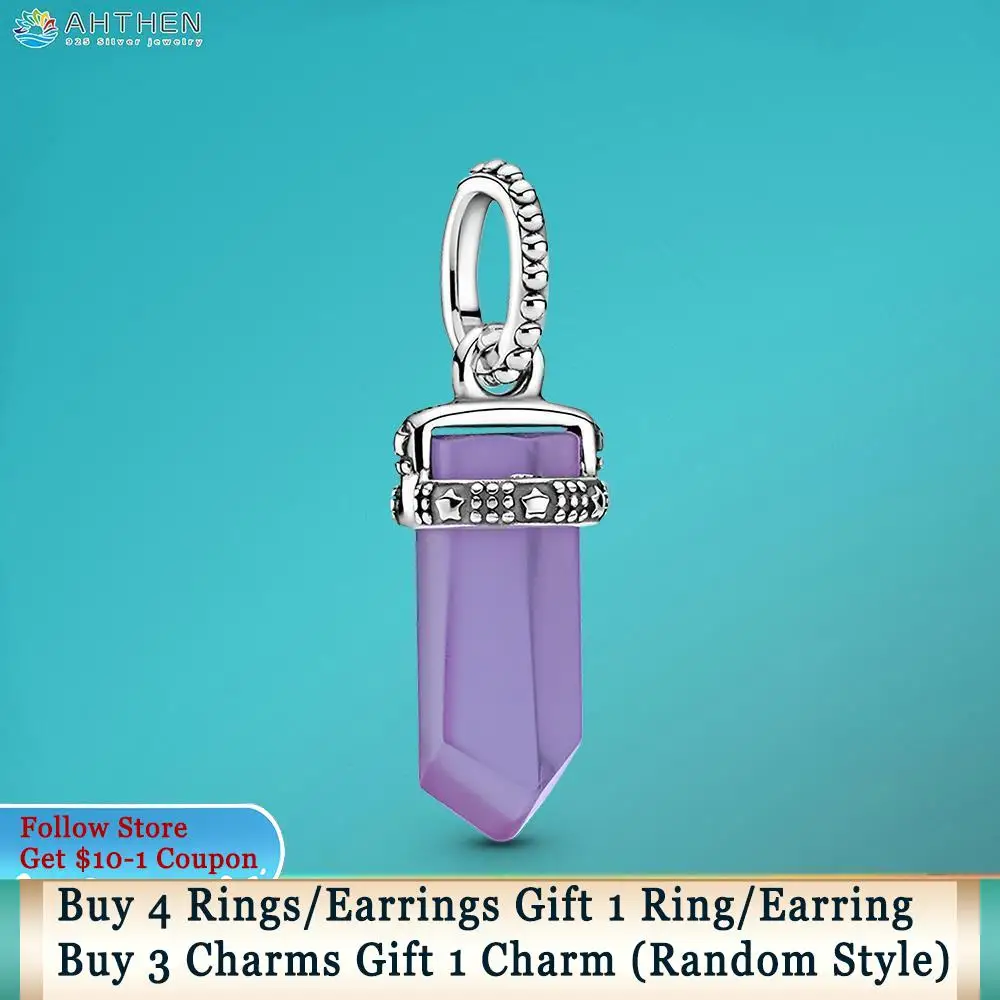 Ahthen 925 Sterling Silver Beads Purple Amulet Pendant fit Original Pandora Bracelets for Women Jewelry Making Birthday Gift
Ahthen 925 Sterling Silver Beads Purple Amulet Pendant fit Original Pandora Bracelets for Women Jewelry Making Birthday Gift