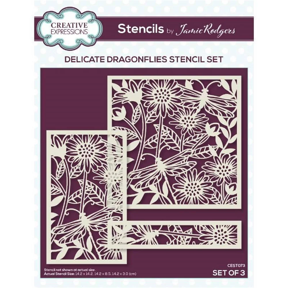 2022 New Arrival Delicate Dragonflies Stencil Set Diy Scrapbooking Paper Album Greeting Cards Decoration Coloring Templates
2022 New Arrival Delicate Dragonflies Stencil Set Diy Scrapbooking Paper Album Greeting Cards Decoration Coloring Templates