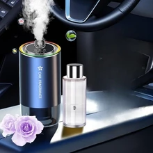 Car Air Refresher Aluminium Alloy Essential Oils Diffuser Home Aromatherapy with Starry Sky Light Auto Home Office Accessories