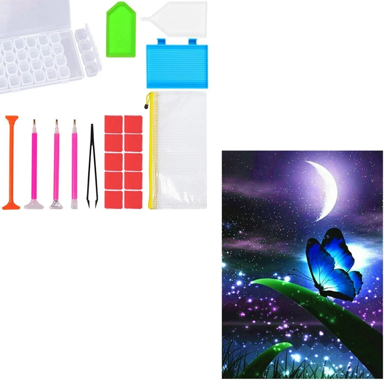 20X Бриллиантовая живопись, аксессуары для рукоделия и 1 набор, луна, Бабочка, 5D полная алмазная живопись, вышивка
20X Бриллиантовая живопись, аксессуары для рукоделия и 1 набор, луна, Бабочка, 5D полная алмазная живопись, вышивка