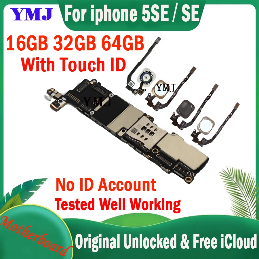 Оригинальная материнская плата для iphone SE 5SE, 16 ГБ, 32 ГБ, 64 ГБ, логическая плата, чистая iCloud, без идентификационной учетной записи, система IOS для 5SE с/без Touch ID 
Оригинальная материнская плата для iphone SE 5SE, 16 ГБ, 32 ГБ, 64 ГБ, логическая плата, чистая iCloud, без идентификационной учетной записи, система IOS для 5SE с/без Touch ID