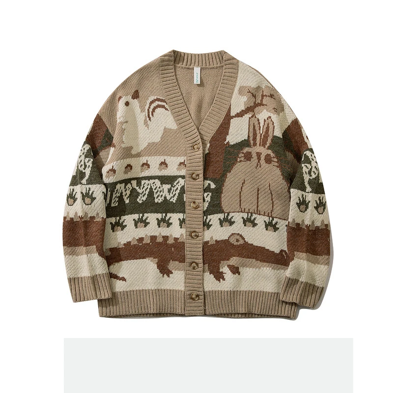 Men's Knitted Sweater Vintage Cardigan Harajuku Cartoon Graphic Sweater Women Oversized Pullover Japanese Streetwear Unisex
Men's Knitted Sweater Vintage Cardigan Harajuku Cartoon Graphic Sweater Women Oversized Pullover Japanese Streetwear Unisex