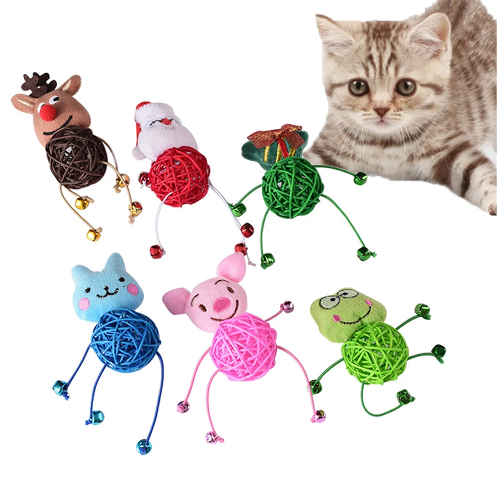 Pet Items Cat Soft Toy Christmas Cats Toy Cat Interactive Toy Cartoon Christmas Funny Rattan Ball With Bells For Kitten Supplies
Pet Items Cat Soft Toy Christmas Cats Toy Cat Interactive Toy Cartoon Christmas Funny Rattan Ball With Bells For Kitten Supplies