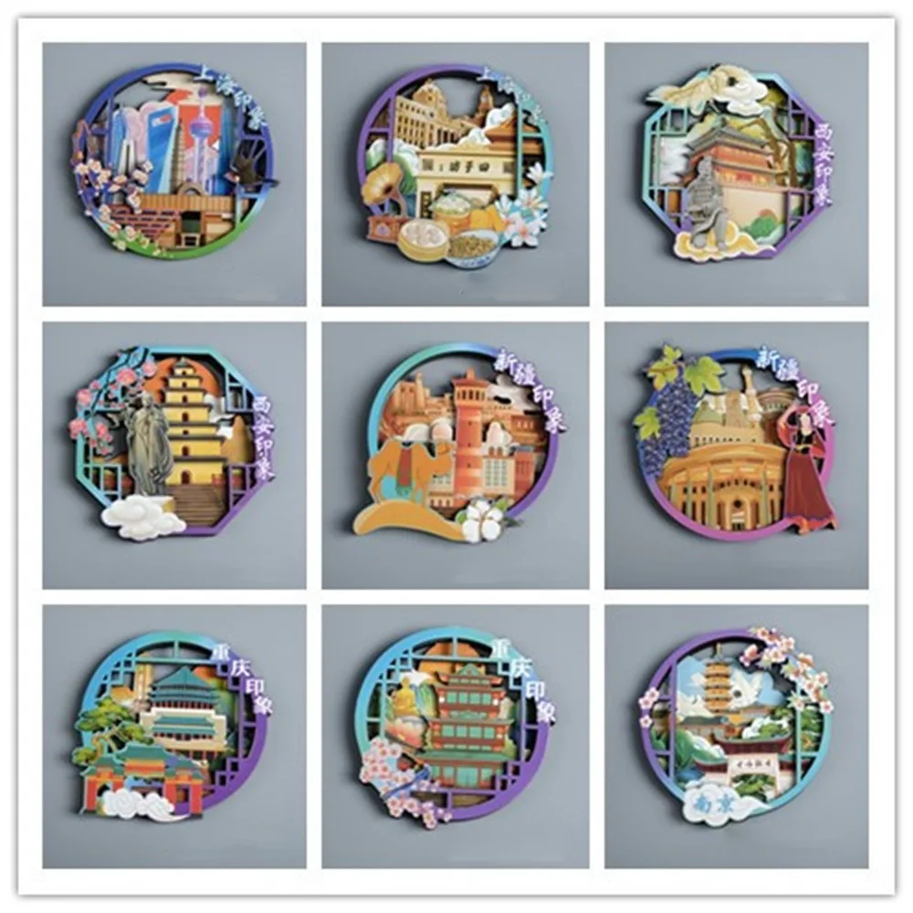 Chinese Tourist City Series Fridge Magnet 3D Wooden Home Decoration Magnetic Stickers Creative Resin Crafts Refrigerator Magnets
Chinese Tourist City Series Fridge Magnet 3D Wooden Home Decoration Magnetic Stickers Creative Resin Crafts Refrigerator Magnets