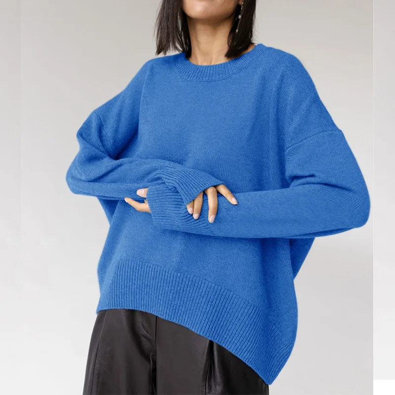 Sweater Women Knitted Irregular O-neck Loose Thick Warm Ladies Pullovers Soft Casual Female Jumpers Long Sleeve Solid Clothes
Sweater Women Knitted Irregular O-neck Loose Thick Warm Ladies Pullovers Soft Casual Female Jumpers Long Sleeve Solid Clothes