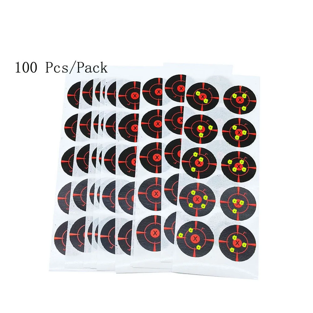 100Pcs/Pack Splatter Splash Target Stickers Cover-Up Patches Self-Adhesive Paper Aim Shoot Target Hunting Accessories
100Pcs/Pack Splatter Splash Target Stickers Cover-Up Patches Self-Adhesive Paper Aim Shoot Target Hunting Accessories