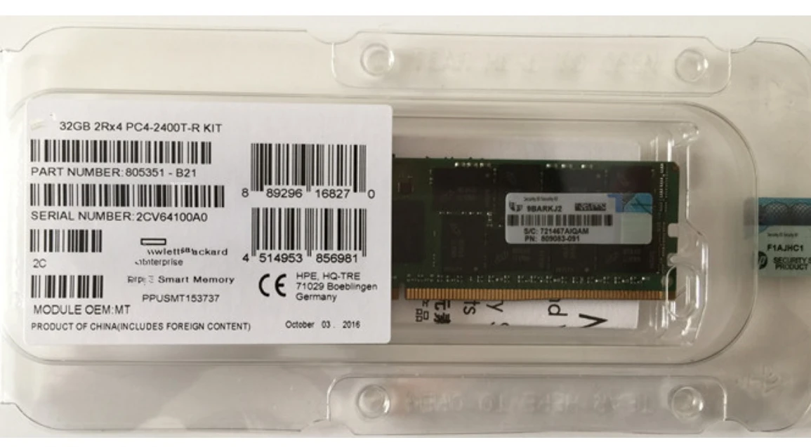 RAM Applies to HP ProLiantDL580 DL388 G10 DL360 G9 Gen10 32G 2400 RECC memory stick 
RAM Applies to HP ProLiantDL580 DL388 G10 DL360 G9 Gen10 32G 2400 RECC memory stick