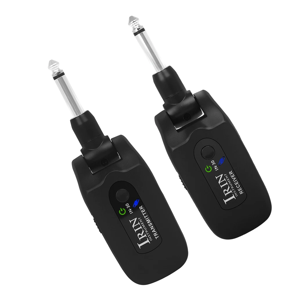 

2pcs Professional Guitar Wireless Systems Rechargeable 6 Channel Audio Transmitter Receiver Guitars Parts Bass