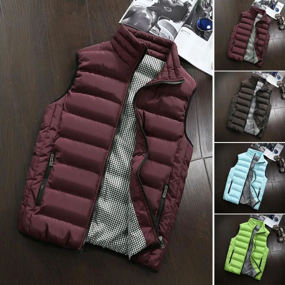 Winter Warm Vest Stylish Men's Waterproof Sleeveless Jacket Vest with Zipper Pocket Design Warm Solid Color Winter-ready Thick
Winter Warm Vest Stylish Men's Waterproof Sleeveless Jacket Vest with Zipper Pocket Design Warm Solid Color Winter-ready Thick