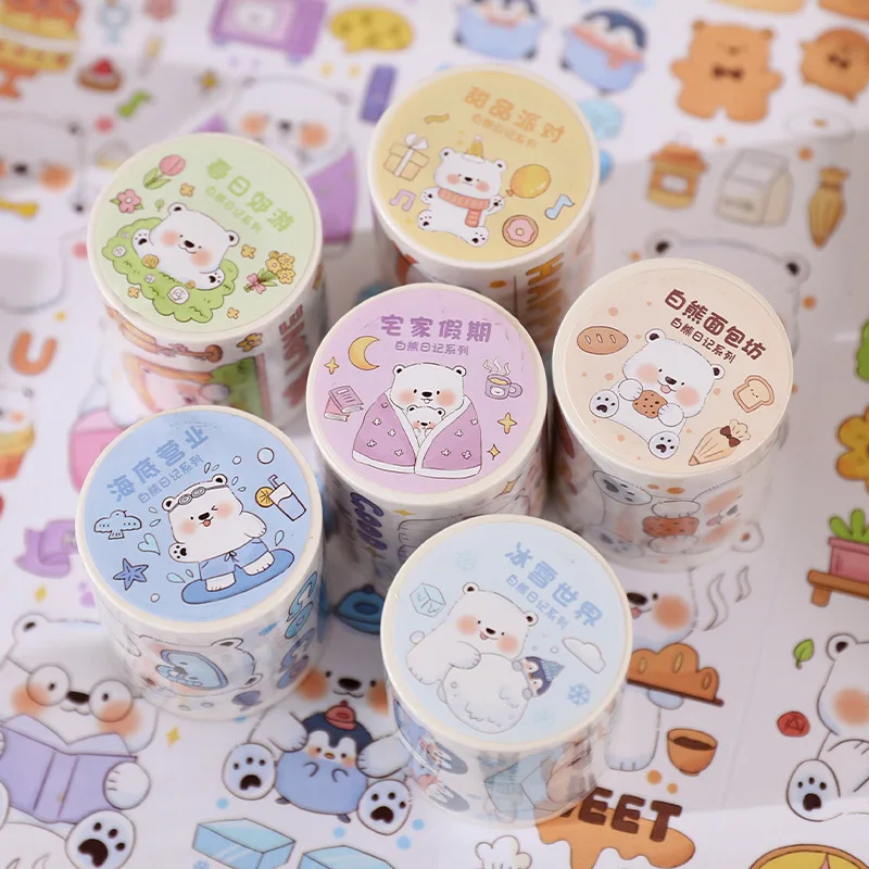 Washi Tapes Diary of The White Bear Masking Tape Scrapbooking Adhesive for Planner Decorative Stationery School Supplies
Washi Tapes Diary of The White Bear Masking Tape Scrapbooking Adhesive for Planner Decorative Stationery School Supplies