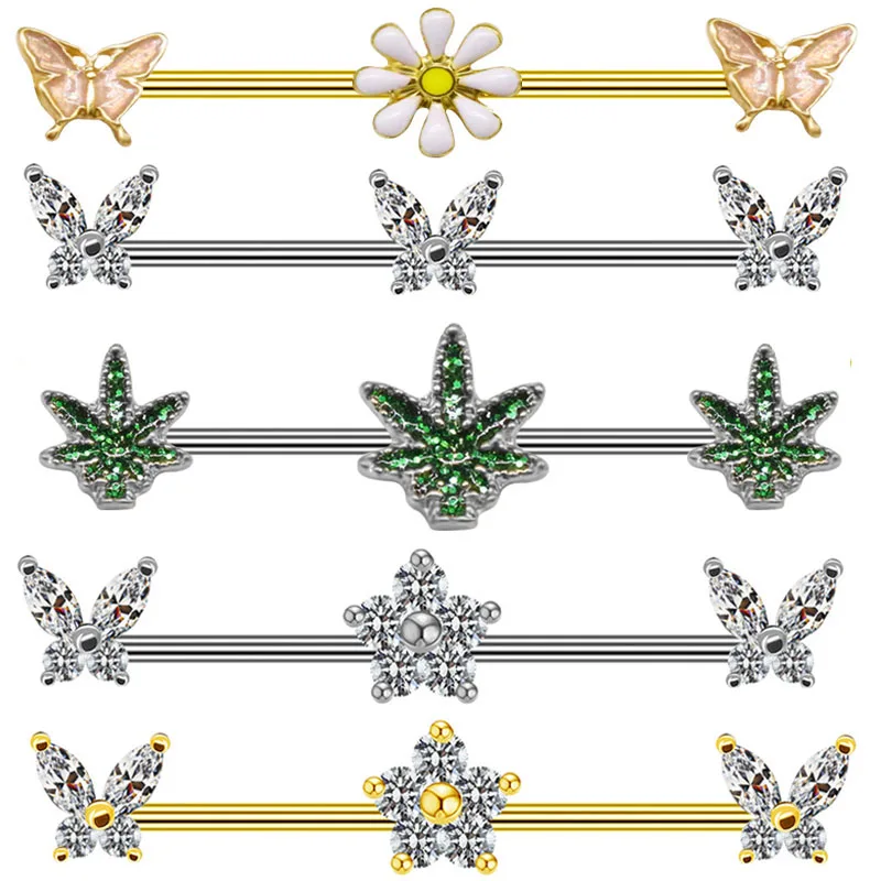 Butterfly Studs Zircon Stainless Steel Long Industrial Piercing For Women Men 14g CZ Crystal Ear Helix Piercings Jewelry 38MM
Butterfly Studs Zircon Stainless Steel Long Industrial Piercing For Women Men 14g CZ Crystal Ear Helix Piercings Jewelry 38MM