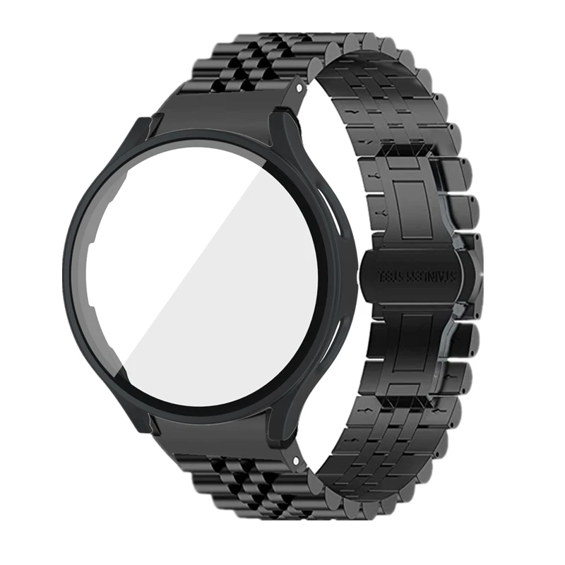 2pcs for Samsung Galaxy Watch 4 44mm 40mm Case+No Gaps Metal Strap for Galaxy Watch 4 Classic 42mm 46mm Stainless Steel Bracelet
2pcs for Samsung Galaxy Watch 4 44mm 40mm Case+No Gaps Metal Strap for Galaxy Watch 4 Classic 42mm 46mm Stainless Steel Bracelet