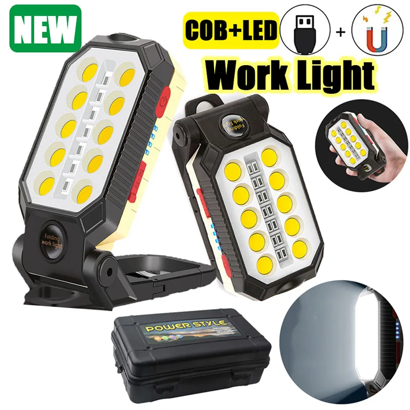 Portable Magnetic Working Light Multifunction LED Flashlight USB Rechargeable Camping Lantern Power Display Hanging Lamp
Portable Magnetic Working Light Multifunction LED Flashlight USB Rechargeable Camping Lantern Power Display Hanging Lamp