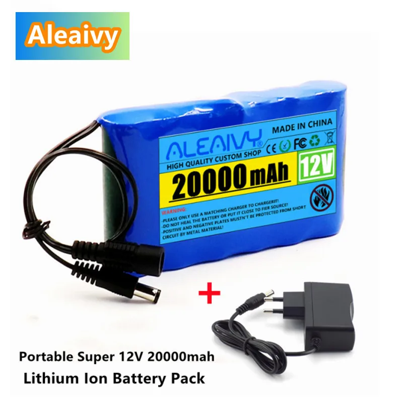 NEW Portable Super 12V 20000mah Battery Rechargeable Lithium Ion Battery Pack Capacity DC 12.6v 20Ah CCTV Cam Monitor + Charger
NEW Portable Super 12V 20000mah Battery Rechargeable Lithium Ion Battery Pack Capacity DC 12.6v 20Ah CCTV Cam Monitor + Charger