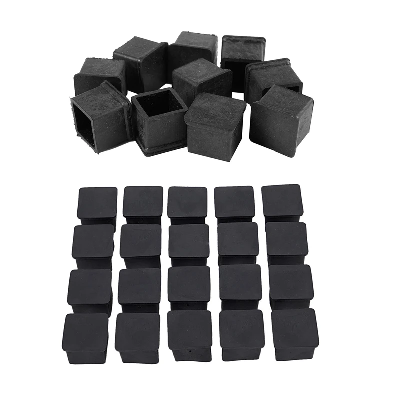 

Hot Kf-30 Pcs Square Chair Table Leg Foot Rubber Covers Protectors 32X32x25mm & 20X20mm