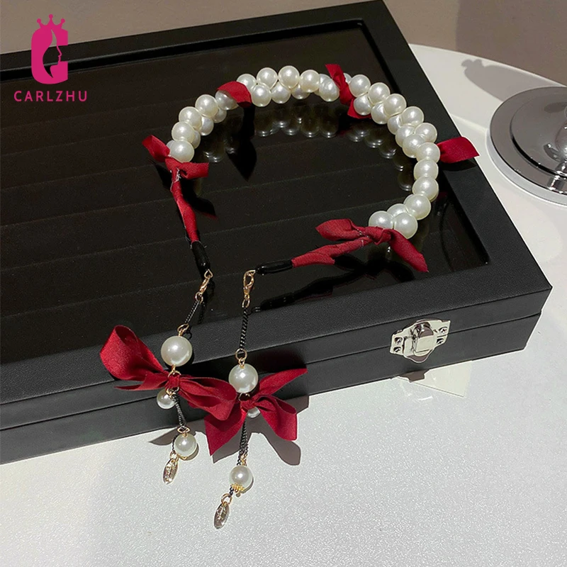 2022 Vintage Hairbands Luxury Big Pearl Bezel Women Girls Bow Tassel Female Hair Hoops Hair Accessories Fashion Jewelry Headband
2022 Vintage Hairbands Luxury Big Pearl Bezel Women Girls Bow Tassel Female Hair Hoops Hair Accessories Fashion Jewelry Headband