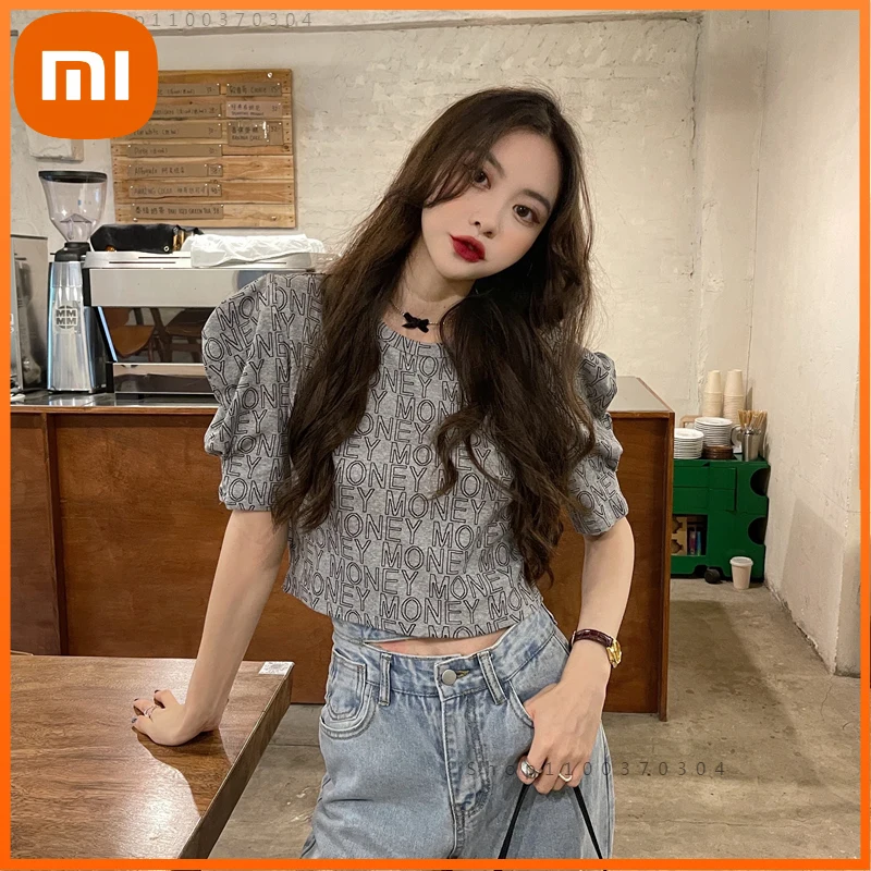 Xiaomi M-xl 3 Sizes Puff Sleeve Letter Pattern Printing Slim Causal Fashion Korean Style Short Design Women Summer Top T-shirts
Xiaomi M-xl 3 Sizes Puff Sleeve Letter Pattern Printing Slim Causal Fashion Korean Style Short Design Women Summer Top T-shirts