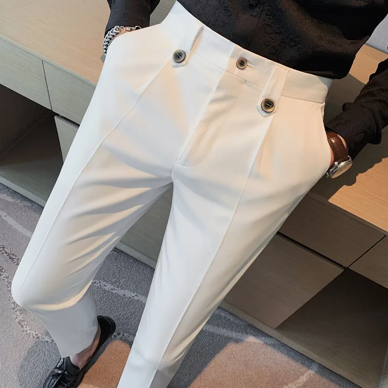Trousers Social Slim Casual Wedding British Fit New Quality Formal Dress Party Office Pant Style Autumn Solid Men Pant Suit High
Trousers Social Slim Casual Wedding British Fit New Quality Formal Dress Party Office Pant Style Autumn Solid Men Pant Suit High